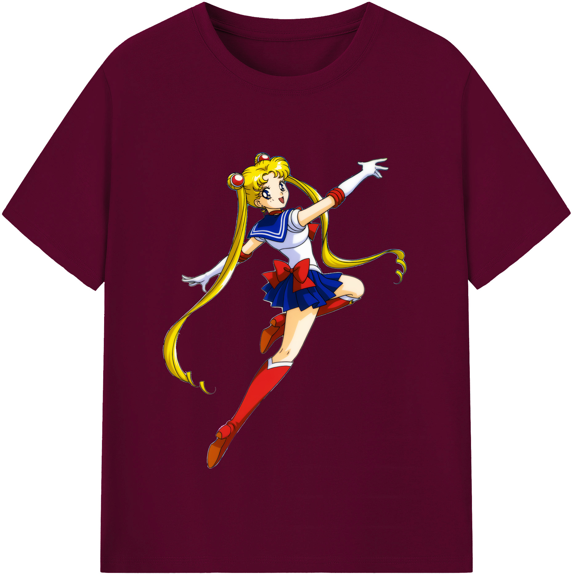 （画像用） 美少女戦士セーラームーン 月野 うさぎ つきの うさぎ Sailor Moon Tsukino Usagi レディースカジュアルプリントTシャツ（綿100％）